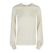 Helmut Lang Merino Crew Neck Shrug Beige, Dam