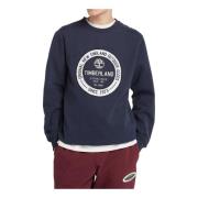 Timberland Broderad Crew Neck Sweatshirt Blue, Herr