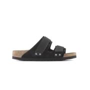 Birkenstock Svart Mocka och Nubuck Sandal UJI Black, Herr