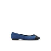 Tory Burch Denim balettskor Blue, Dam