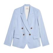 Oltre Dubbelknäppt Blazer Blue, Dam