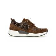 Gabor Flexibel Walking Sneaker med Rollingsoft Teknologi Brown, Dam