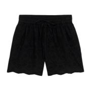 Oltre Spets Shorts med Midja Dragsko Black, Dam