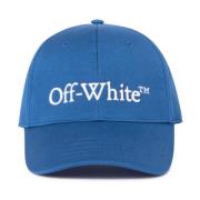 Off White Marinblå Logotyp Broderad Keps Blue, Herr