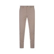 Incotex Brun Stretch Bomull Tight-Fit Byxor Brown, Herr