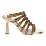 Emanuelle Vee Glamour Sandal Minerva i Laminat Yellow, Dam