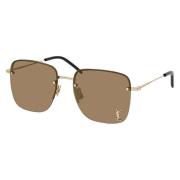 Saint Laurent SL 312 M-006 Solglasögon Brun/Guld Yellow, Dam