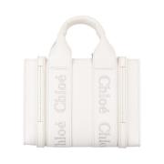 Chloé Vit Woody Mini Toteväska White, Dam