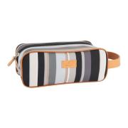 Gallo Svart Beauty Case med Multifärgade Ränder Multicolor, Unisex