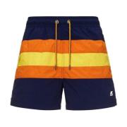 K-Way Färgblock Badshorts Blue, Herr