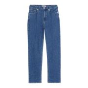 Tommy Hilfiger Hög Midja Straight Cut Jeans Blue, Dam