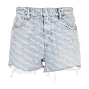 Alexander Wang Stiliga Bite Shorts för Kvinnor Blue, Dam