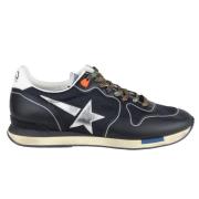 Golden Goose Svarta Löparsneakers i Läder Black, Herr