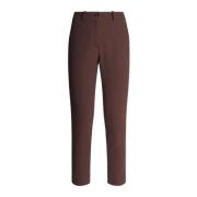 RRD Kvinnors Klassiska Slim-Fit Bältesbyxor Brown, Dam