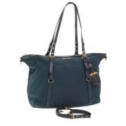 Prada Vintage Pre-owned Nylon prada-vskor Blue, Dam