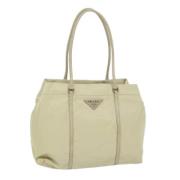 Prada Vintage Pre-owned Nylon prada-vskor Beige, Dam