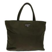 Prada Vintage Pre-owned Nylon prada-vskor Green, Dam