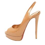 Christian Louboutin Pre-owned Pre-owned Laeder klackskor Beige, Dam