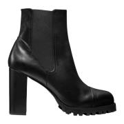 Stuart Weitzman Ankelboots med tjock klack Black, Dam