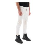 Dsquared2 Färgstänk Skater Jeans White, Herr