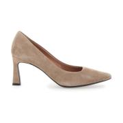 Pollini Beige Mocka Pumps med Spetsig Tå Beige, Dam