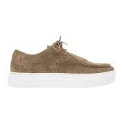 Nubikk Taupe Suede Stiliga Sneakers Green, Herr