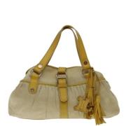 Celine Vintage Pre-owned Canvas celine-vskor Yellow, Dam