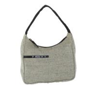 Prada Vintage Pre-owned Canvas prada-vskor Gray, Dam