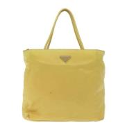 Prada Vintage Pre-owned Tyg prada-vskor Yellow, Dam