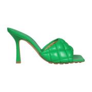 Bottega Veneta Stilren Sandal för Sommardagar Green, Dam