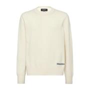 Dsquared2 Vit Sweater Kollektion White, Herr