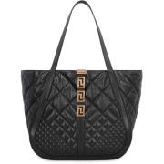 Versace Quiltad lädertote Black, Dam