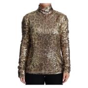 Dolce & Gabbana Long Sleeve Tops Brown, Dam