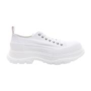 Alexander McQueen Canvas Sneakers med Kontrasterande Snören White, Her...