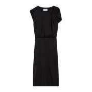 Sportmax Asymmetrisk Sidoklänning Black, Dam