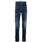 Dsquared2 Blå Jeans med 3,5 cm Klack Blue, Herr