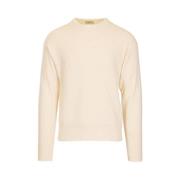 Altea Borstad Crewneck Tröja Beige, Herr