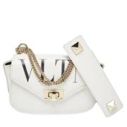 Valentino Vintage Pre-owned Laeder axelremsvskor White, Dam