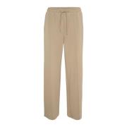 InWear Avslappnad passform elastisk midja byxor Pinetree Beige, Dam