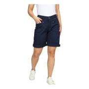 2-Biz Lätta, bekväma bomulls-shorts Blue, Dam