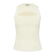 Alexander McQueen Cropped top Beige, Dam