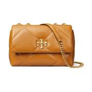 Tory Burch Liten Kira Quiltad Axelväska Beige, Dam