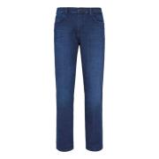 Boggi Milano Stretch Denim Jeans Blue, Herr