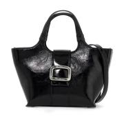 Roger Vivier Patentläder Mini Toteväska Black, Dam