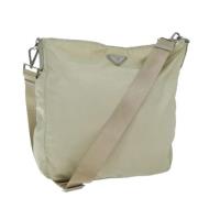 Prada Vintage Pre-owned Tyg prada-vskor Beige, Dam