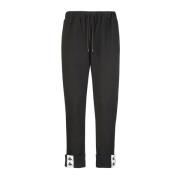 Kappa Textured Piquet Sweatpants med Tape Detalj Black, Herr