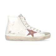 Golden Goose Vita Lädersneakers med Stjärndetalj White, Dam