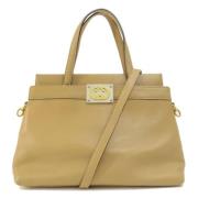 Gucci Vintage Pre-owned Laeder handvskor Beige, Dam