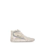 Golden Goose Beige Sneakers med Glitterdetaljer Beige, Dam