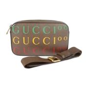 Gucci Vintage Pre-owned Laeder crossbodyvskor Brown, Dam